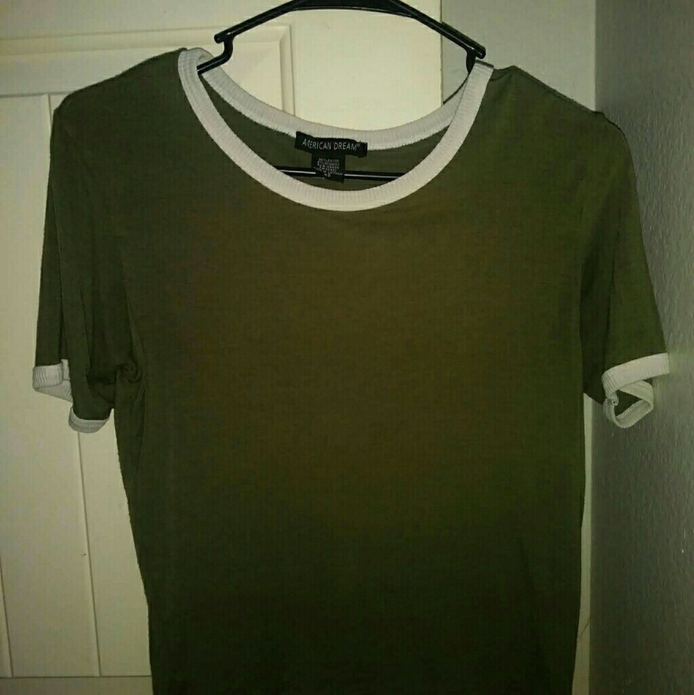 Olive green crop top